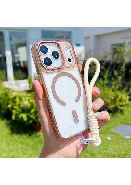 iPhone 17 Pro Max Için Bilek Kayışı Magsafe Telefon Kılıfı (Yurt Dışından)