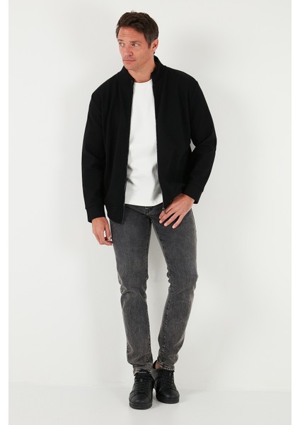 Pamuklu Regular Fit Dik Yaka Fermuarlı Hırka Erkek Hırka 5901077 fiyatları