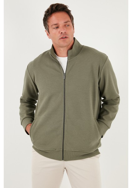 Pamuklu Regular Fit Dik Yaka Fermuarlı Hırka Erkek Hırka 5901077 modelleri