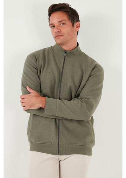 Pamuklu Regular Fit Dik Yaka Fermuarlı Hırka Erkek Hırka 5901077 indirimleri