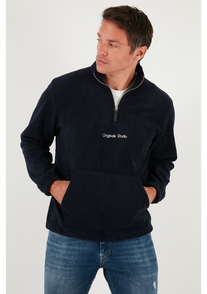Regular Fit Yarım Fermuarlı Dik Yaka Yumuşak Dokulu Sweat Erkek Sweat 59060661 modelleri