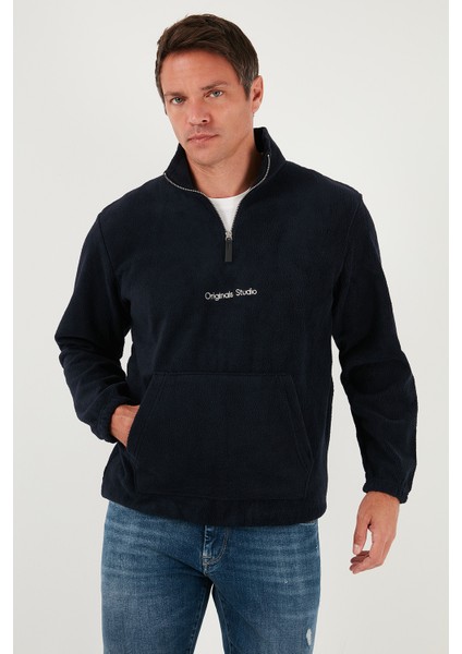 Regular Fit Yarım Fermuarlı Dik Yaka Yumuşak Dokulu Sweat Erkek Sweat 59060661 indirimleri
