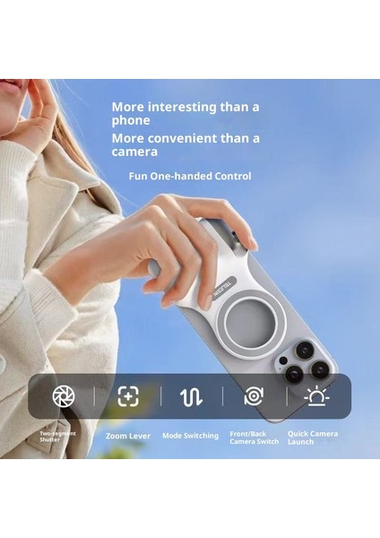 Telesin Magsafe Çekim Yardımcısı Manyetik Mfi Tanıma Kolu Kablosuz Bluetooth Çekim (Yurt Dışından)