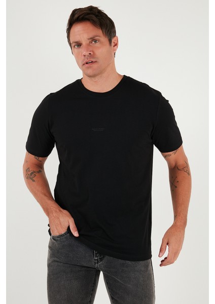 Yazı Detaylı Pamuklu Regular Fit Bisiklet Yaka T Shirt Erkek T Shirt 59020203 indirimleri