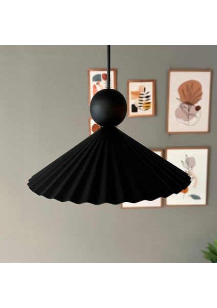 Avilla Metal Avize Tekli Siyah Tek Boncuk Kafa Rustik Cafe Mutfak Modern Sarkıt Aydınlatma