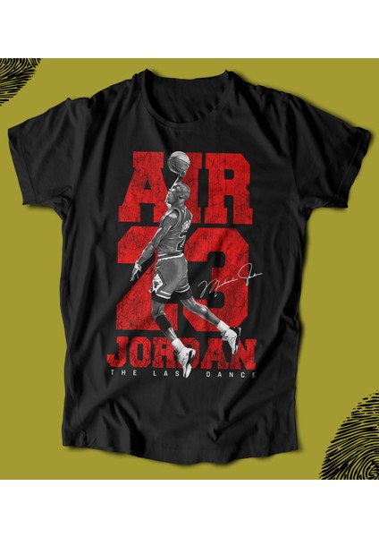 'michael Jordan - Air 23 - Basketball‘ Baskılı 'regular-Fit' Unisex Tişört