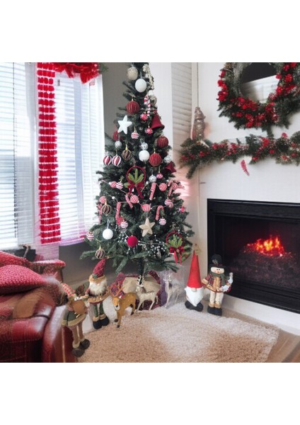 Lüks Yılbaşı Topu 8cm Altın Boncuk Şeritli Işıltılı Payetli Siyah - Bordo Çam Ağacı Süsü 3lü indirimleri