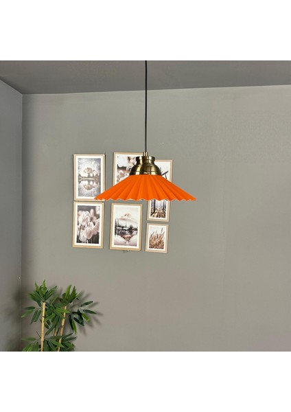 Avilla Turuncu Tekli Metal Avize Kum Saati Başlık Cafe Mutfak Modern Sarkıt Aydınlatma modelleri