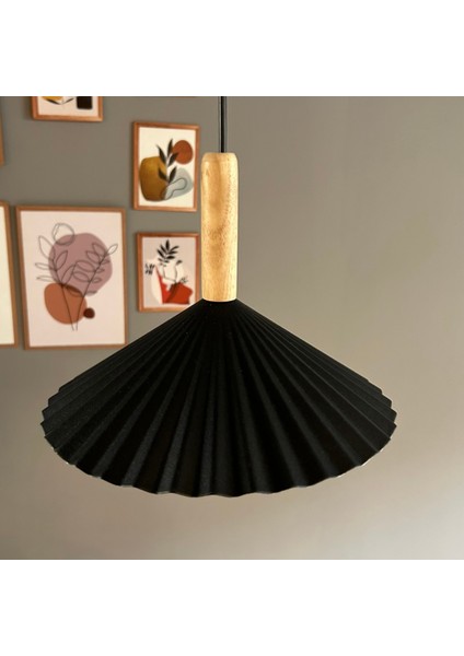 Avilla Siyah Metal Avize Tekli Ahşap Kafa Rustik Cafe Mutfak Modern Dekoratif Sarkıt Aydınlatma fiyatları