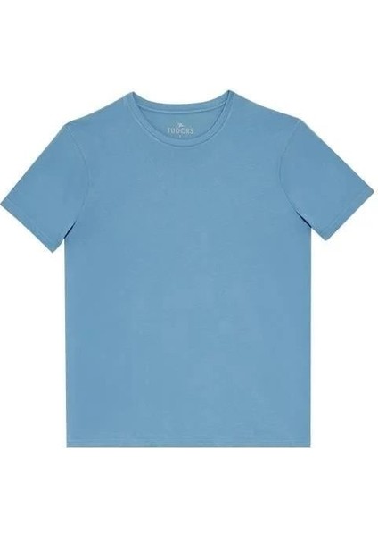 Unisex 5'li Paket Beyaz-Gri-Füme-Mavi-Taş Slim Fit Dar Kesim %100 Pamuk Bisiklet Yaka Tişört indirimleri