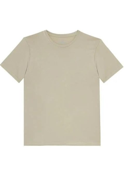 Unisex 5'li Paket Beyaz-Gri-Füme-Mavi-Taş Slim Fit Dar Kesim %100 Pamuk Bisiklet Yaka Tişört