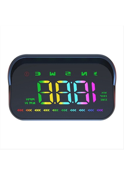 Car Hud Gps Kafa Ekran Ön Cam Projektör Mph Kmh Hız Gösterimi Projektör Pusula Aşırı Hız Alarm Sistemi (Yurt Dışından)