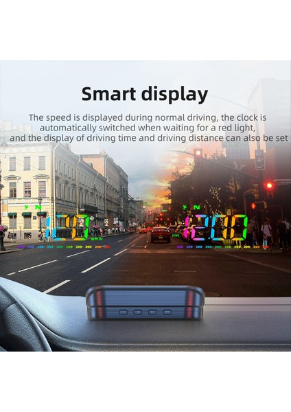 Car Hud Gps Kafa Ekran Ön Cam Projektör Mph Kmh Hız Gösterimi Projektör Pusula Aşırı Hız Alarm Sistemi (Yurt Dışından) modelleri