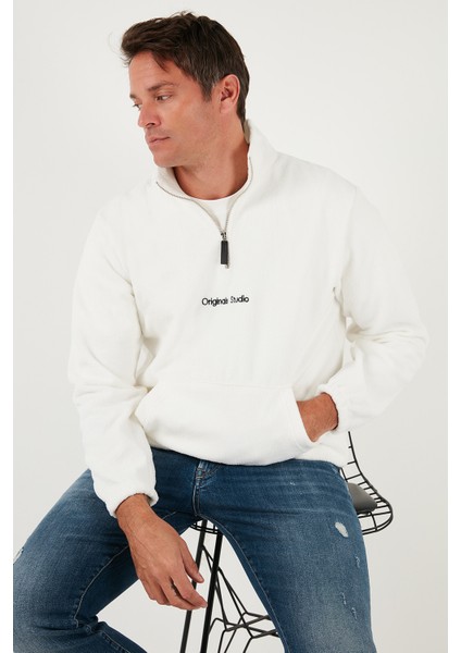 Regular Fit Yarım Fermuarlı Dik Yaka Yumuşak Dokulu Sweat Erkek Sweat 59060661