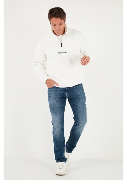 Regular Fit Yarım Fermuarlı Dik Yaka Yumuşak Dokulu Sweat Erkek Sweat 59060661 fiyatları