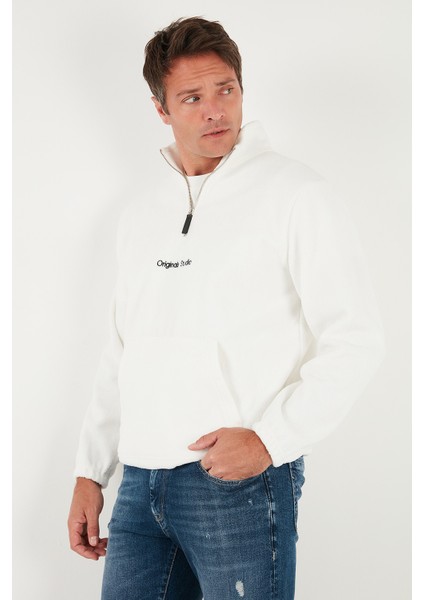 Regular Fit Yarım Fermuarlı Dik Yaka Yumuşak Dokulu Sweat Erkek Sweat 59060661 fırsatları