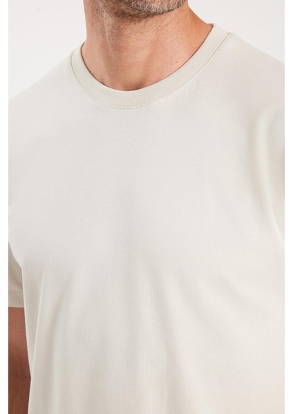 Erkek Boxy Fit Bol Kesim %100 Pamuk Bisiklet Yaka Taş Tişört modelleri