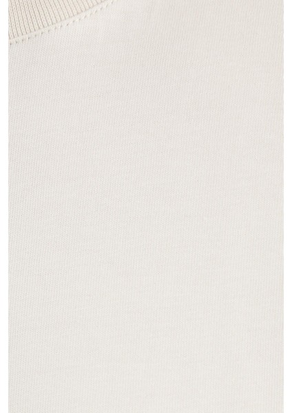 Erkek Boxy Fit Bol Kesim %100 Pamuk Bisiklet Yaka Taş Tişört