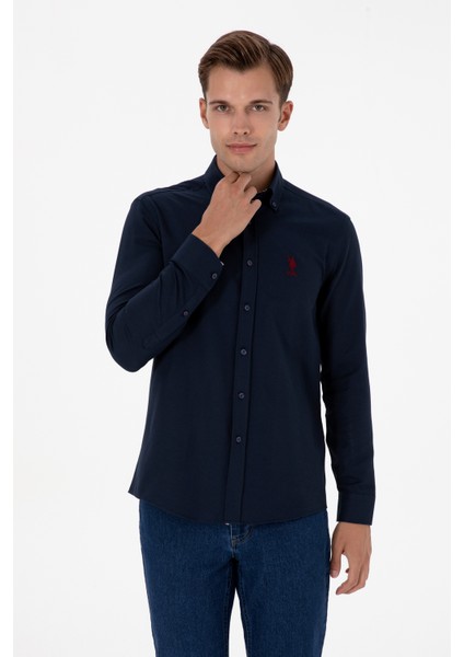 Erkek Lacivert Gömlek Desenli 50317249-VR033