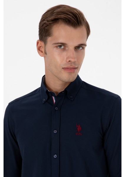 Erkek Lacivert Gömlek Desenli 50317249-VR033 fiyatları
