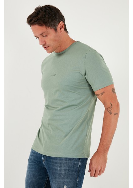 Yazı Detaylı Pamuklu Regular Fit Bisiklet Yaka T Shirt Erkek T Shirt 59020203 indirimleri