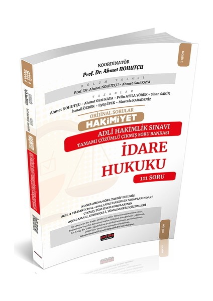 Orijinal Sorular Hakimiyet Adli Hakimlik Idare Hukuku Çıkmış Soru Bankası Savaş Yayınları 2025