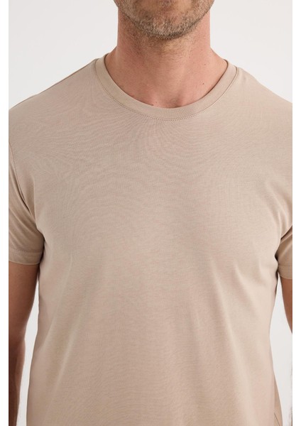 Unisex Slim Fit Dar Kesim %100 Pamuk Yumuşak Dokulu Taş Bisiklet Yaka Tişört modelleri