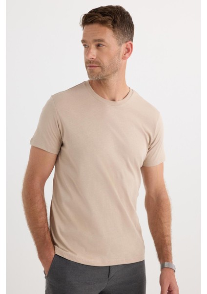 Unisex Slim Fit Dar Kesim %100 Pamuk Yumuşak Dokulu Taş Bisiklet Yaka Tişört indirimleri