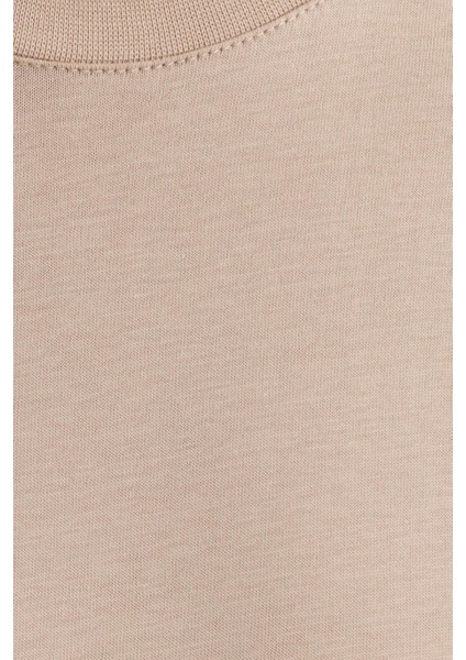 Unisex Slim Fit Dar Kesim %100 Pamuk Yumuşak Dokulu Taş Bisiklet Yaka Tişört