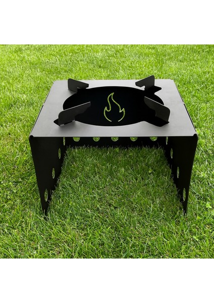 Metal Kare Taşınabilir Mangal