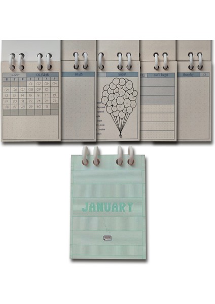 Raınbow Yeni Nesil Mini Bullet Journal Cep Ajandası (6X9CM) modelleri