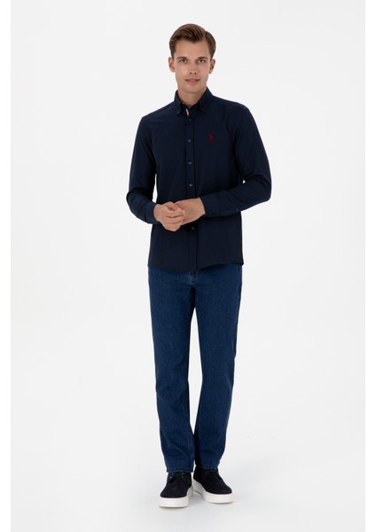 Erkek Lacivert Gömlek Desenli 50317249-VR033 fırsatları