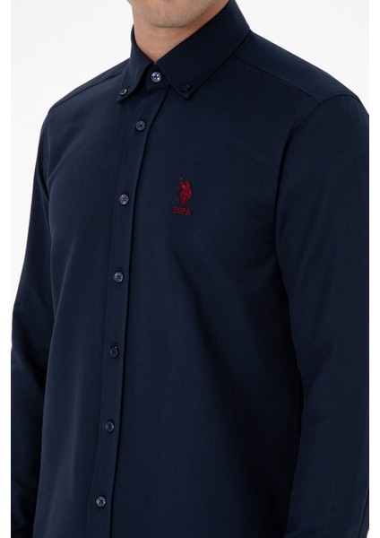 Erkek Lacivert Gömlek Desenli 50317249-VR033