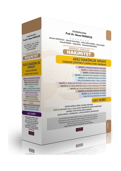 Orijinal Sorular Hakimiyet Adli Hakimlik Sınavı Çıkmış Soru Bankası Seti Savaş Yayınları 2025