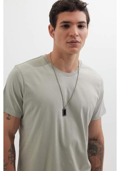 Unisex Slim Fit Dar Kesim %100 Pamuk Yumuşak Dokulu Gri Bisiklet Yaka Tişört fiyatları