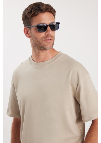 Unisex Oversize Geniş Kesim %100 Pamuk Yumuşak Dokulu Basic Bisiklet Yaka Taş Tişört fırsatları