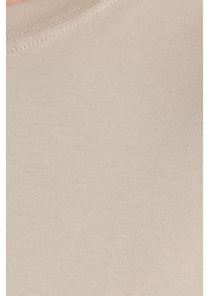 Unisex Oversize Geniş Kesim %100 Pamuk Yumuşak Dokulu Basic Bisiklet Yaka Taş Tişört