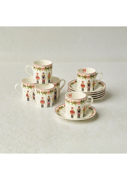 New Year Yılbaşı Kurşun Asker 6 Kişilik Kahve Fincan Takımı 80 ml modelleri