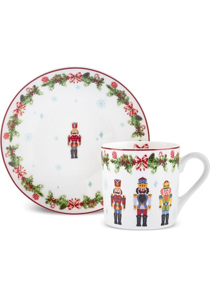 New Year Yılbaşı Kurşun Asker 6 Kişilik Kahve Fincan Takımı 80 ml