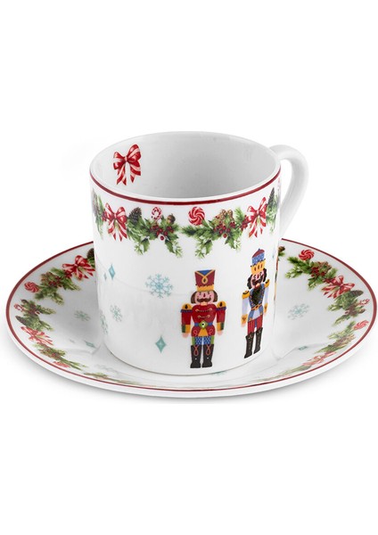 New Year Yılbaşı Kurşun Asker 6 Kişilik Kahve Fincan Takımı 80 ml