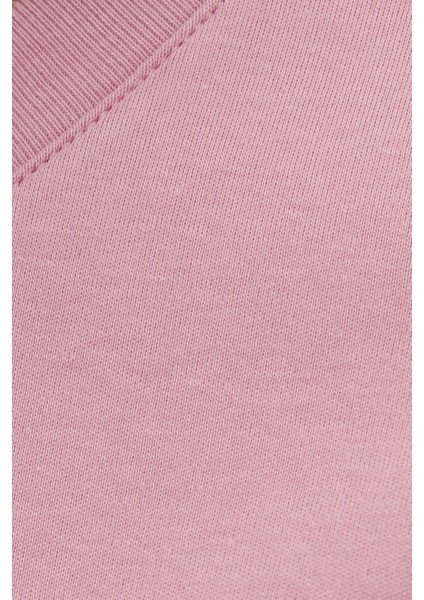 Unisex Relax Fit Rahat Kesim %100 Pamuk Yumuşak Dokulu Hafif Kalın Lila Bisiklet Yaka Tişört