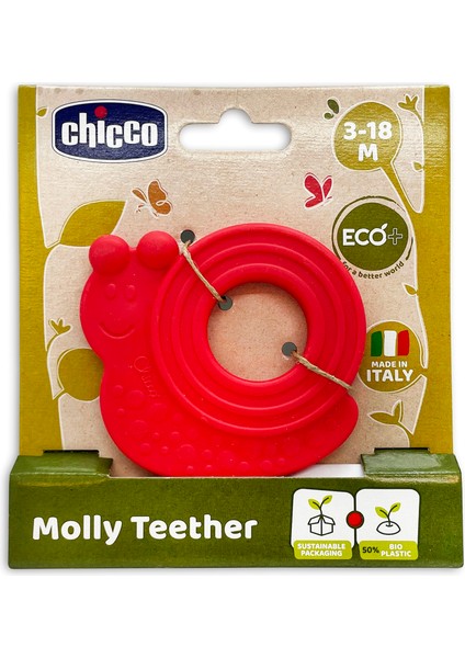 Chicco Molly Diş Kaşıyıcı 3-18 Ay - Kırmızı