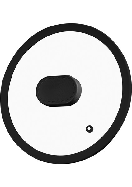 28 cm Silikon Kenarlı Cam Kapak ve Tepe Siyah