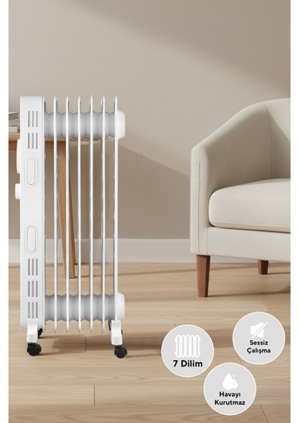 7 Dilim Beyaz Radyatör KUM-1220S fırsatları