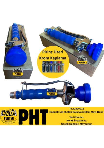 Endüstriyel Mutfak Bataryası Elcik Mavi Renk PLT2800072