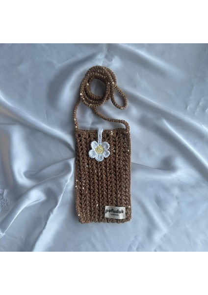 Hanmade Telefon Çantası Ppb3 Yaldızlı Kahverengi modelleri