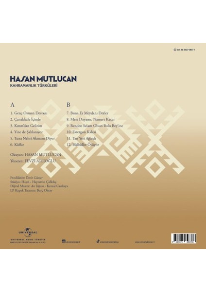 Hasan Mutlucan - Kahramanlık Türküleri (Plak) fiyatları