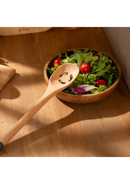 Rustik Bambu Oluklu Kaşık 28 cm fiyatları