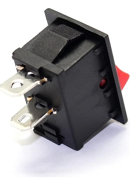2 Pin Kırmızı Anahtar Switch Mini Buton KCD1 Plastik Açma Kapama ON / OFF 5A 220V 10A 125V Latch Kilitlemeli Rocker