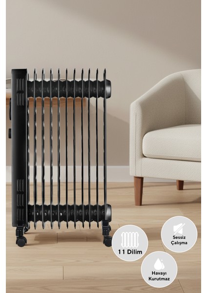 11 Dilim Siyah Radyatör KUM1230S indirimleri